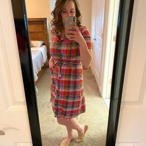Vintage Plaid Dress sz 6P